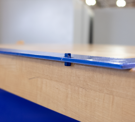 FastCap Blue Dog Carpenters Square with Rotatable Dogs in action, creating precise lines effortlessly