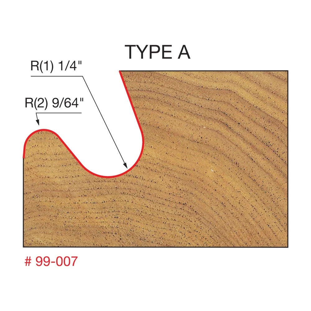 Freud Finger Pull Router Bit creating contemporary cabinet door finger pull groove on Australian woodworking tools store