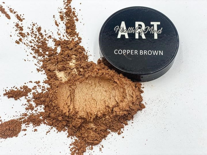 Health of Mind Art Copper Brown 50g Pearlescent Mica Powder for Epoxy Resin in Australian woodworking tools store