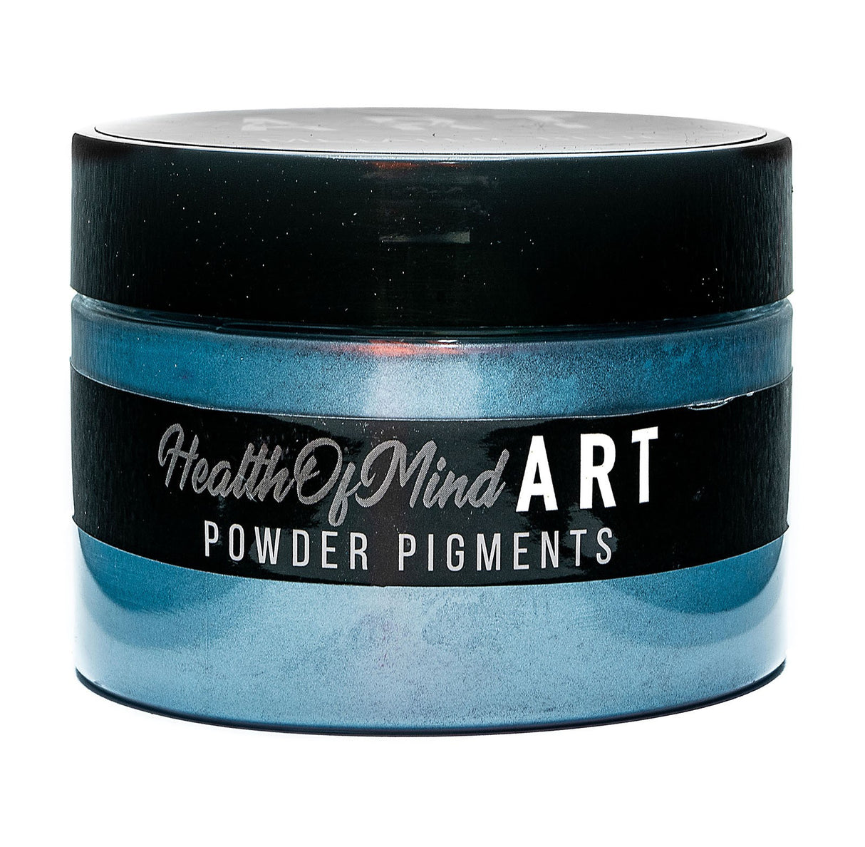 Health of Mind Art Metallic Blue 50g Pearlescent Pigment Mica Powder for Epoxy Resin bottle in Australian woodworking store