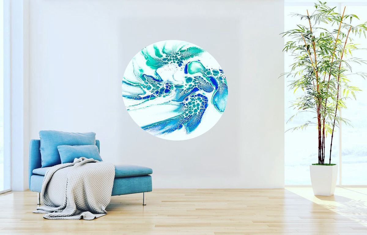 Australian Woodworking Tools Store: Health of Mind Art Misty Blue 50g Pearlescent Pigment Mica Powder for Epoxy Resin - Detailed view of pearlescent powder in Misty Blue shade