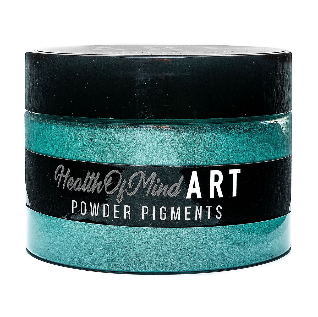 Health of Mind Art Reef Green 50g Pearlescent Pigment Mica Powder for Epoxy Resin bottle and packaging