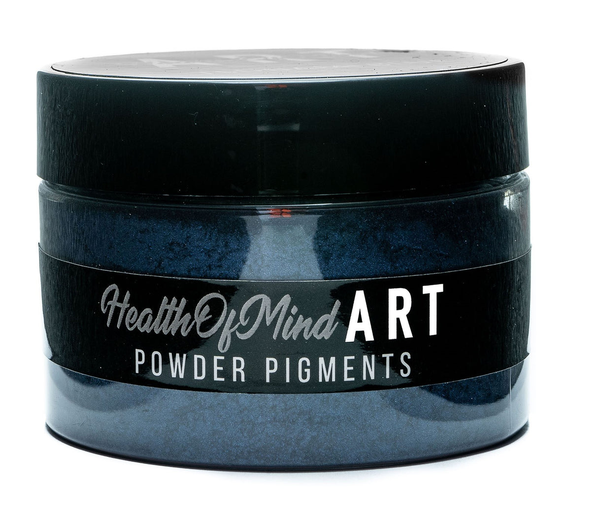 Health of Mind Art Tsunami Blue 50g Pearlescent Mica Powder for Epoxy Resin packaging angle