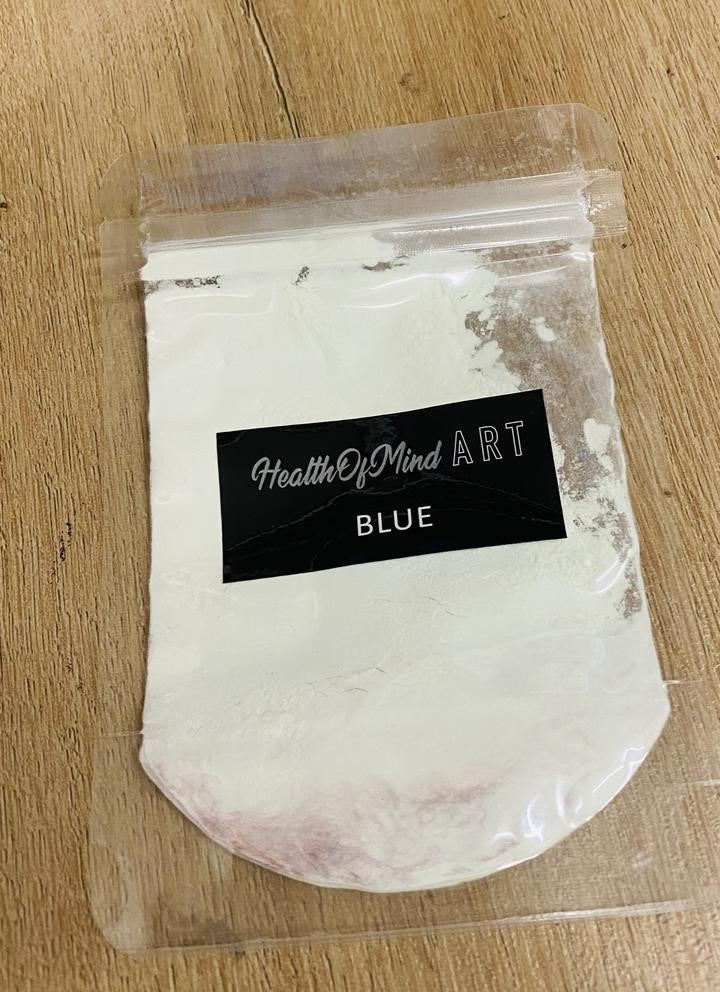 Blue/Black 25g Glow In The Dark Pigment Powder for Epoxy Resin, high quality luminescent powder in 25g pouch