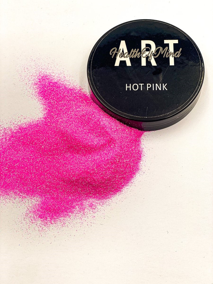 Hot Pink Metallic Glitter Powder for Epoxy Resin, 50g, Australian woodworking tools store