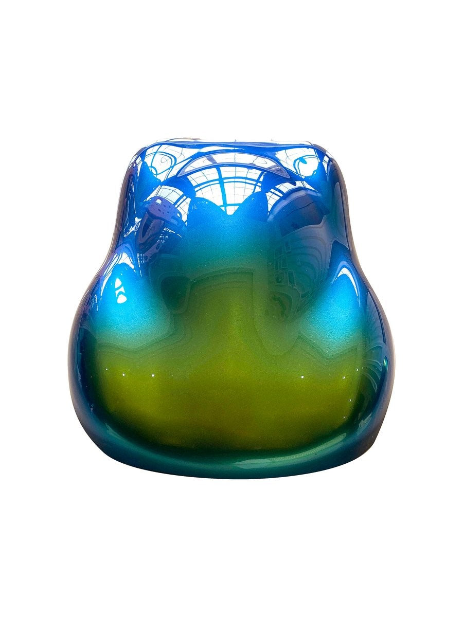 Health of Mind Art Jasper/Kelly Chameleon Mica Pigment in action on timber edge