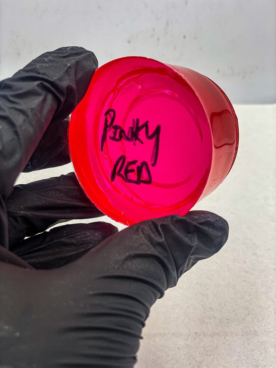 Health of Mind Art Pinky Red 20mL Translucent Colour Dye casting epoxy resin bottle close-up