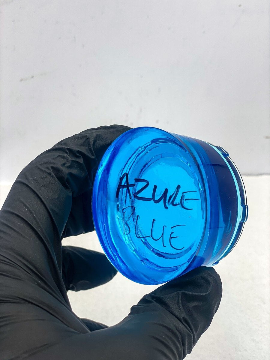 Health of Mind Art Azure Blue 20mL Translucent Colour Dye in use for casting epoxy resin