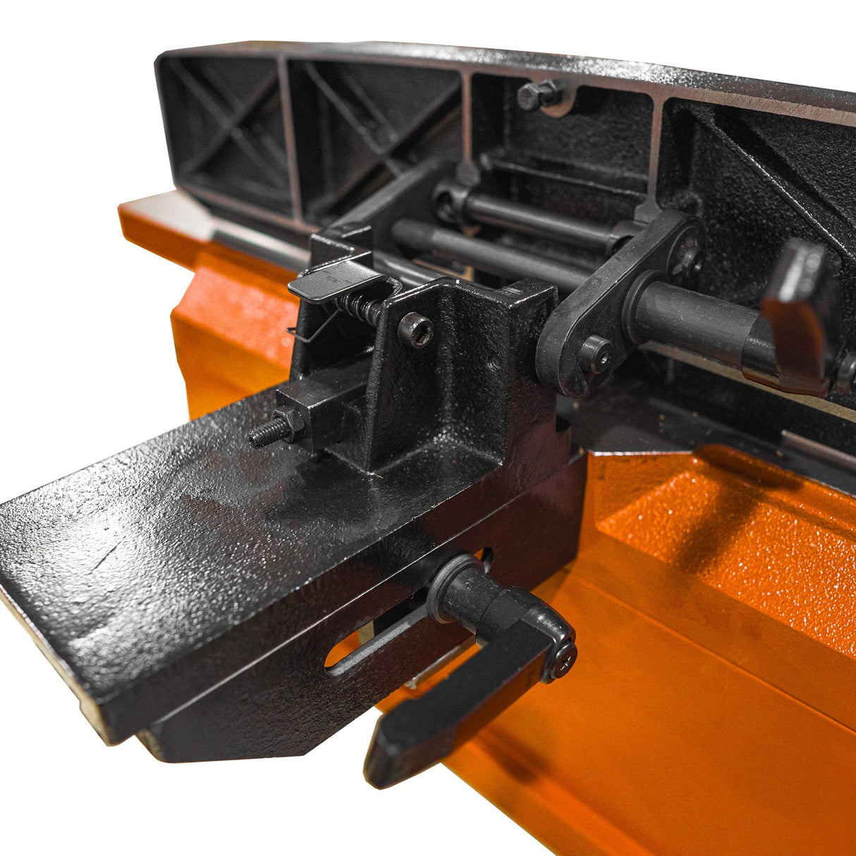 Sherwood 6in Benchtop Jointer with Helical Spiral Head 2HP, showcasing fourteen four-sided carbide cutters for precision woodwork