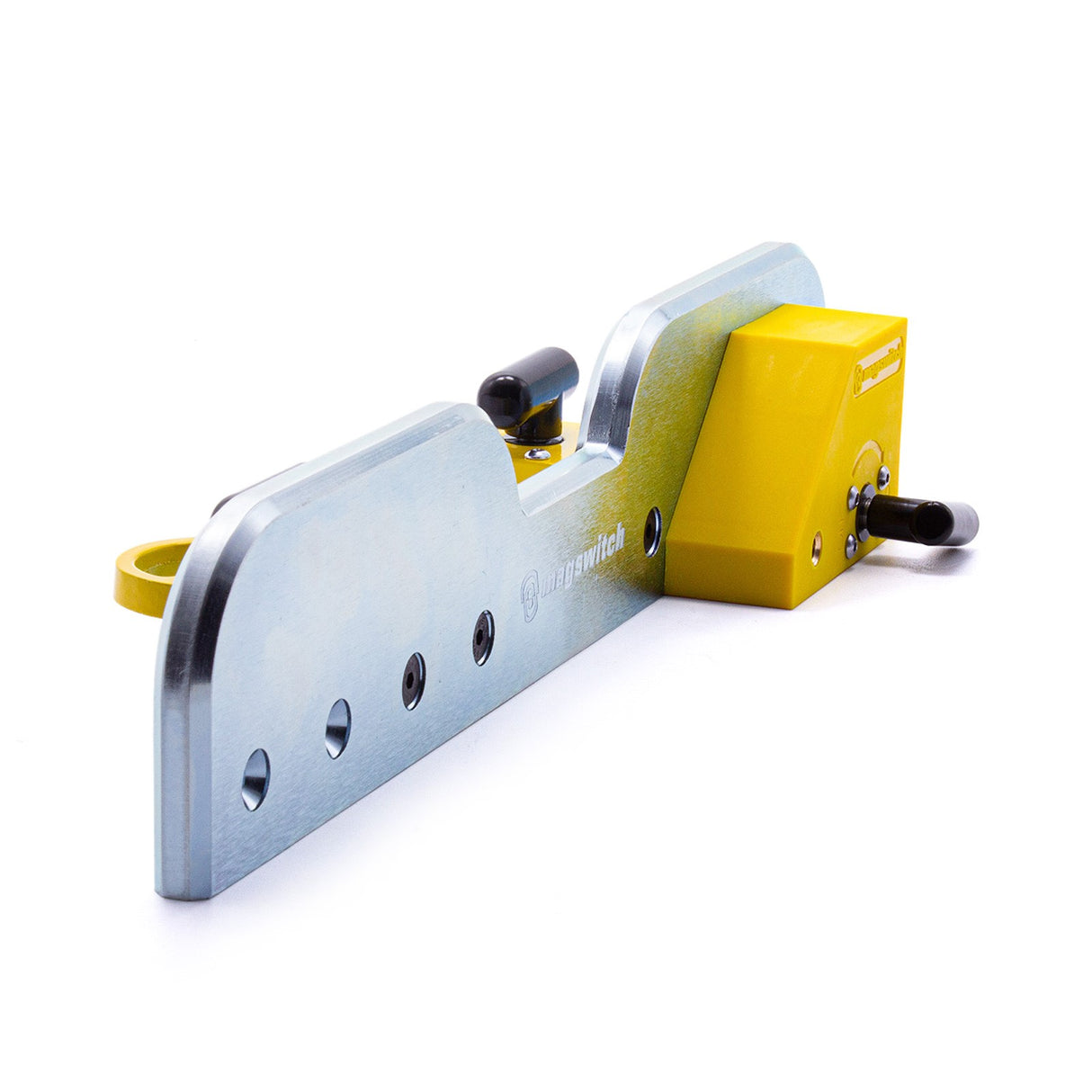 Magswitch Drill Press Fence Steel Magnetic 330 x 63mm side view on a white background