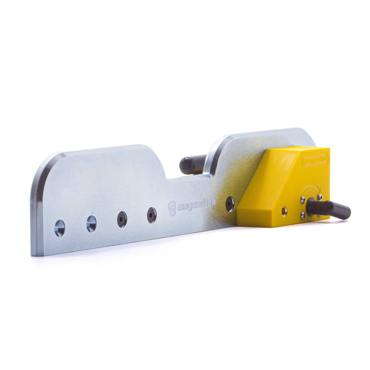Magswitch Drill Press Fence Steel Magnetic 330 x 63mm angled view
