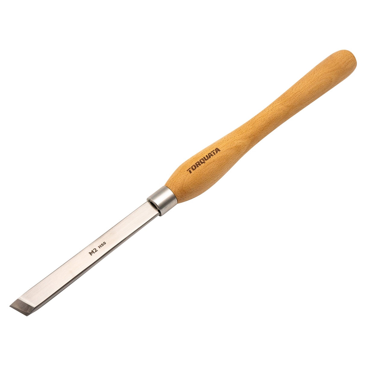 Torquata 16mm Skew Chisel with Rolled Edges, versatile tool for smooth surfaces, vee-grooves, and beads in woodturning