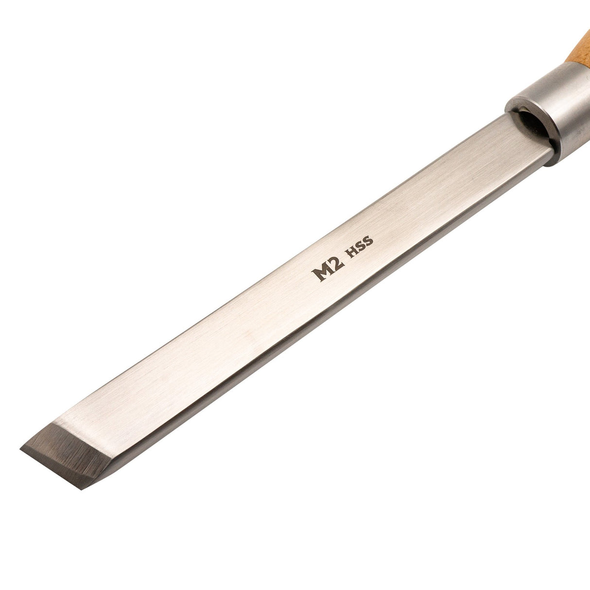 Torquata Skew Chisel with Rolled Edges 16mm M2 HSS Woodturning Tool in action turning smooth wood surface