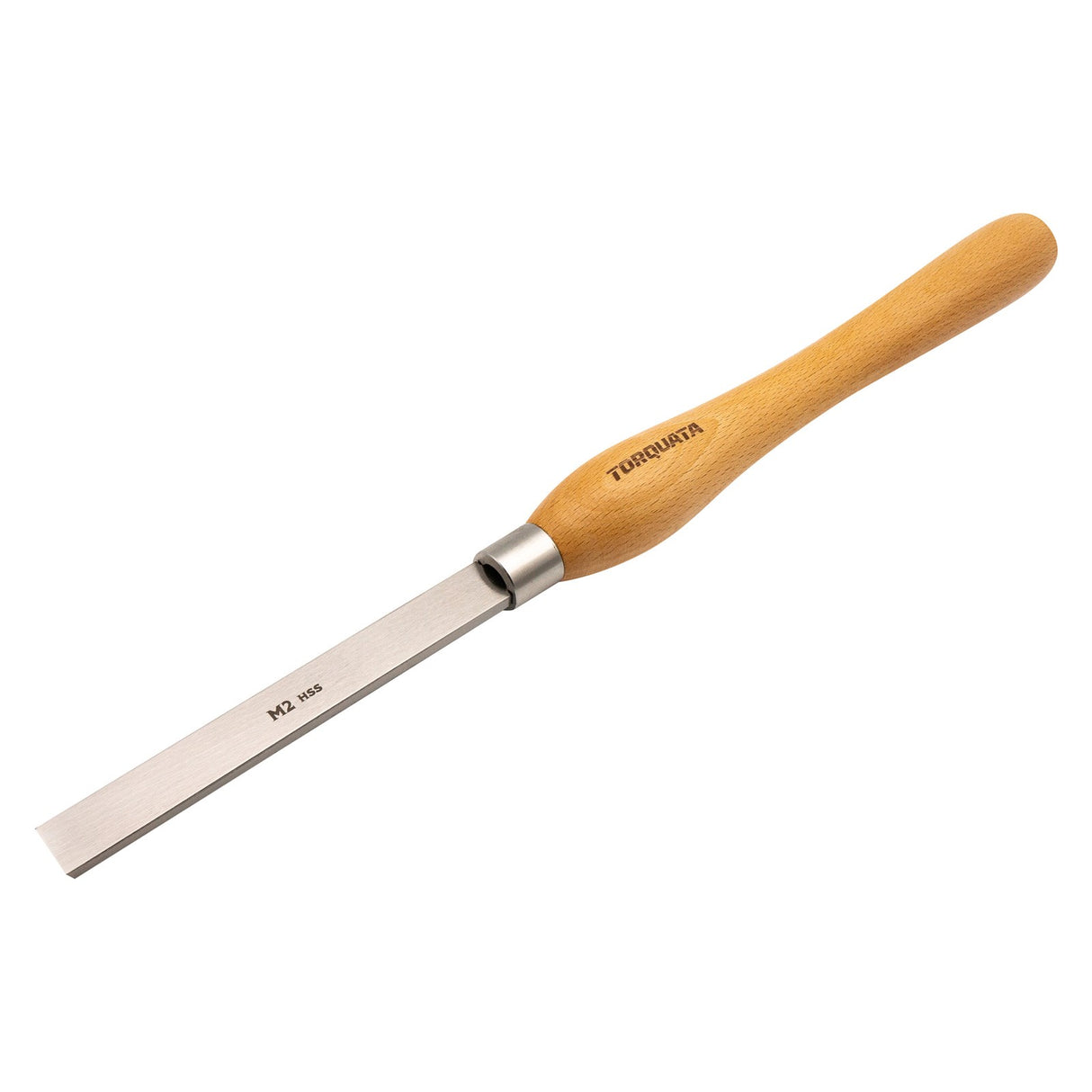 Torquata 19mm Square Nose Scraper Chisel showcasing its quality for woodturning beginners