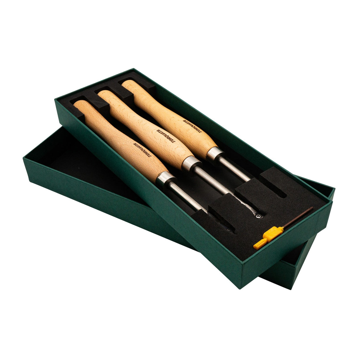 Torquata Tungsten Carbide Mini Length Wood Turning Tool Set, 3-piece set for quality woodturning