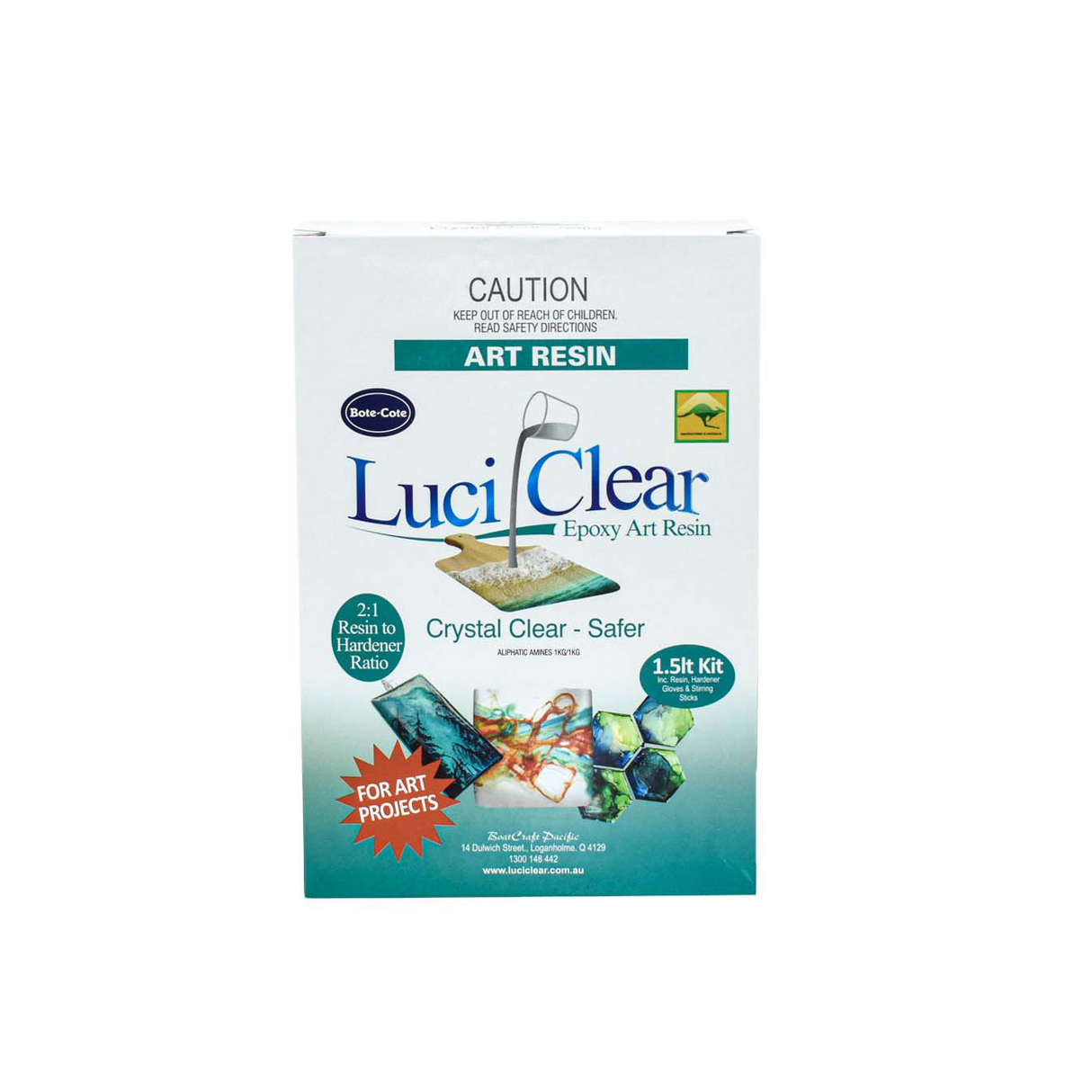 Luci Clear Art Resin for deep art pours, optimised for vibrant colours and patterns