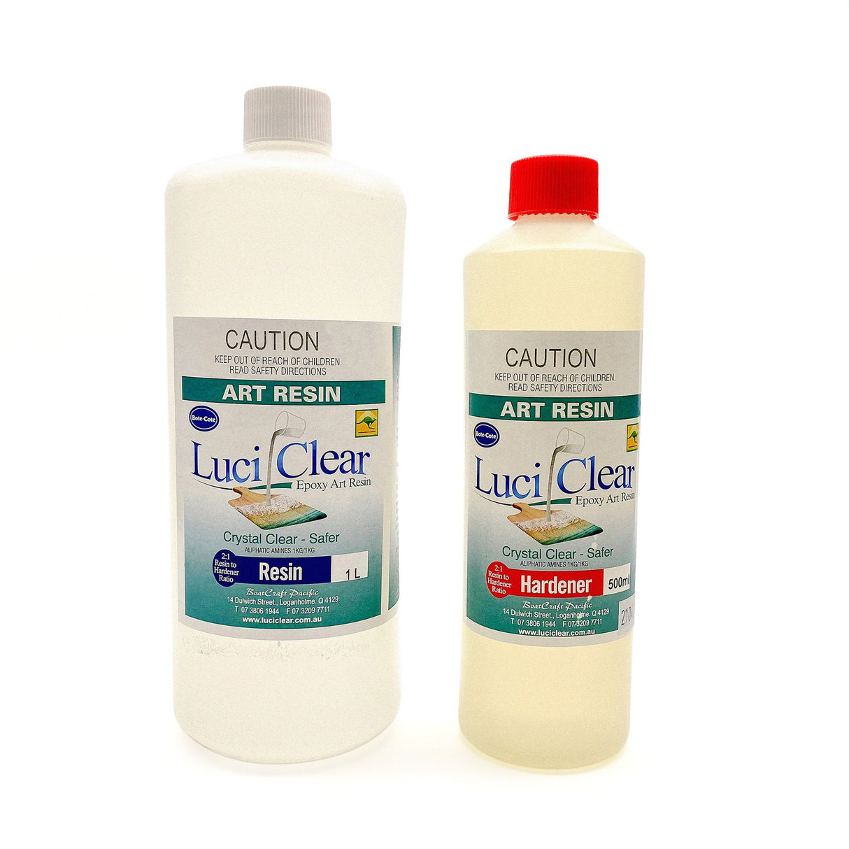 Luci Clear Art Resin for deep art pours showcasing vibrant colours and patterns