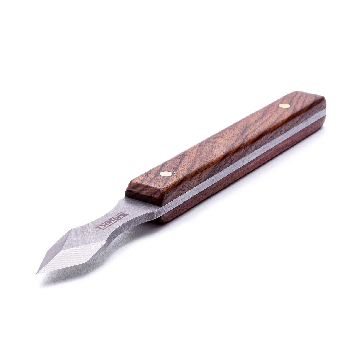 Narex Marking Knife Double Bevel for Left and Right Handed Use, 0.75mm blade thickness, showing finger indents