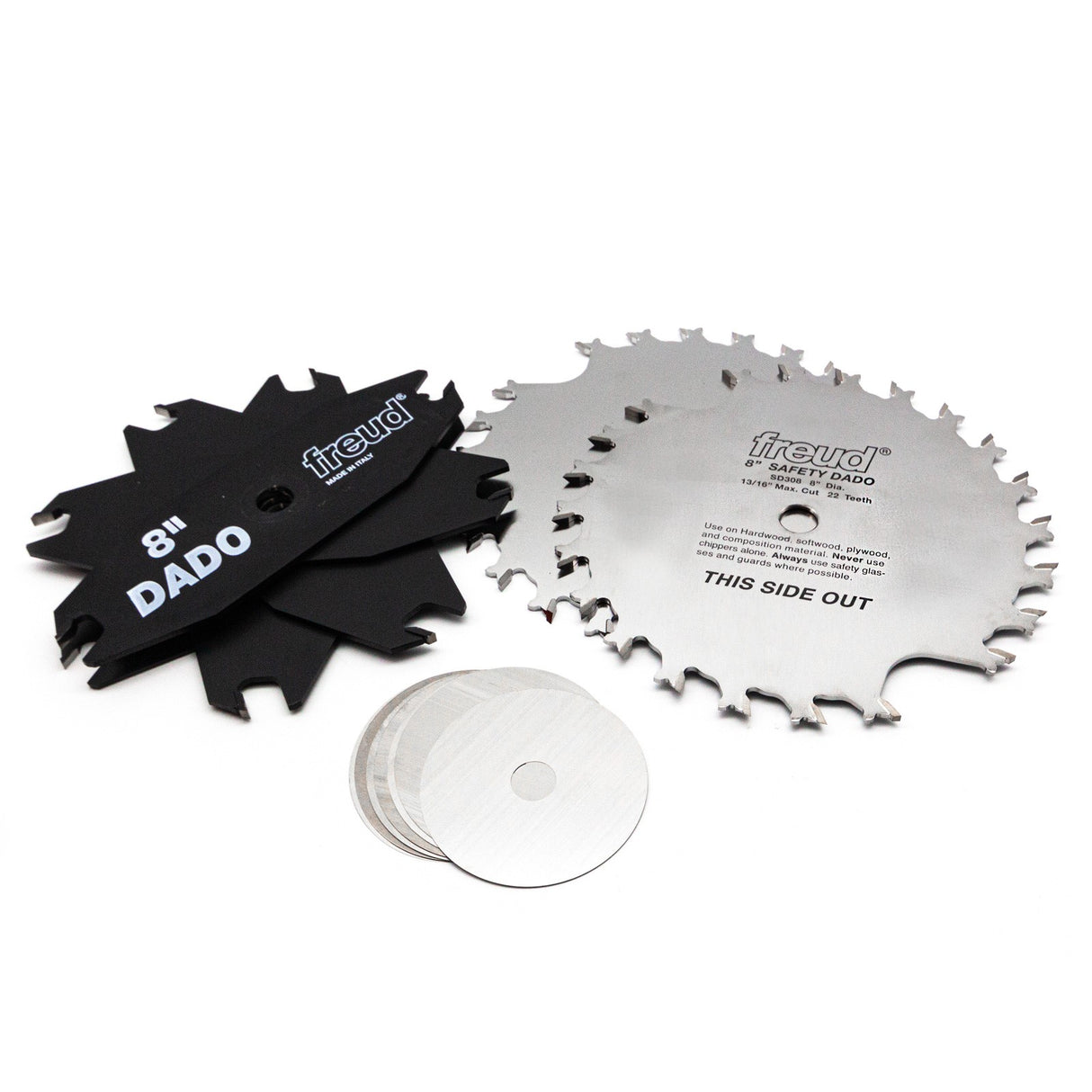 Freud 8in Safety Dado Set creating clean dado cuts in timber and composite materials
