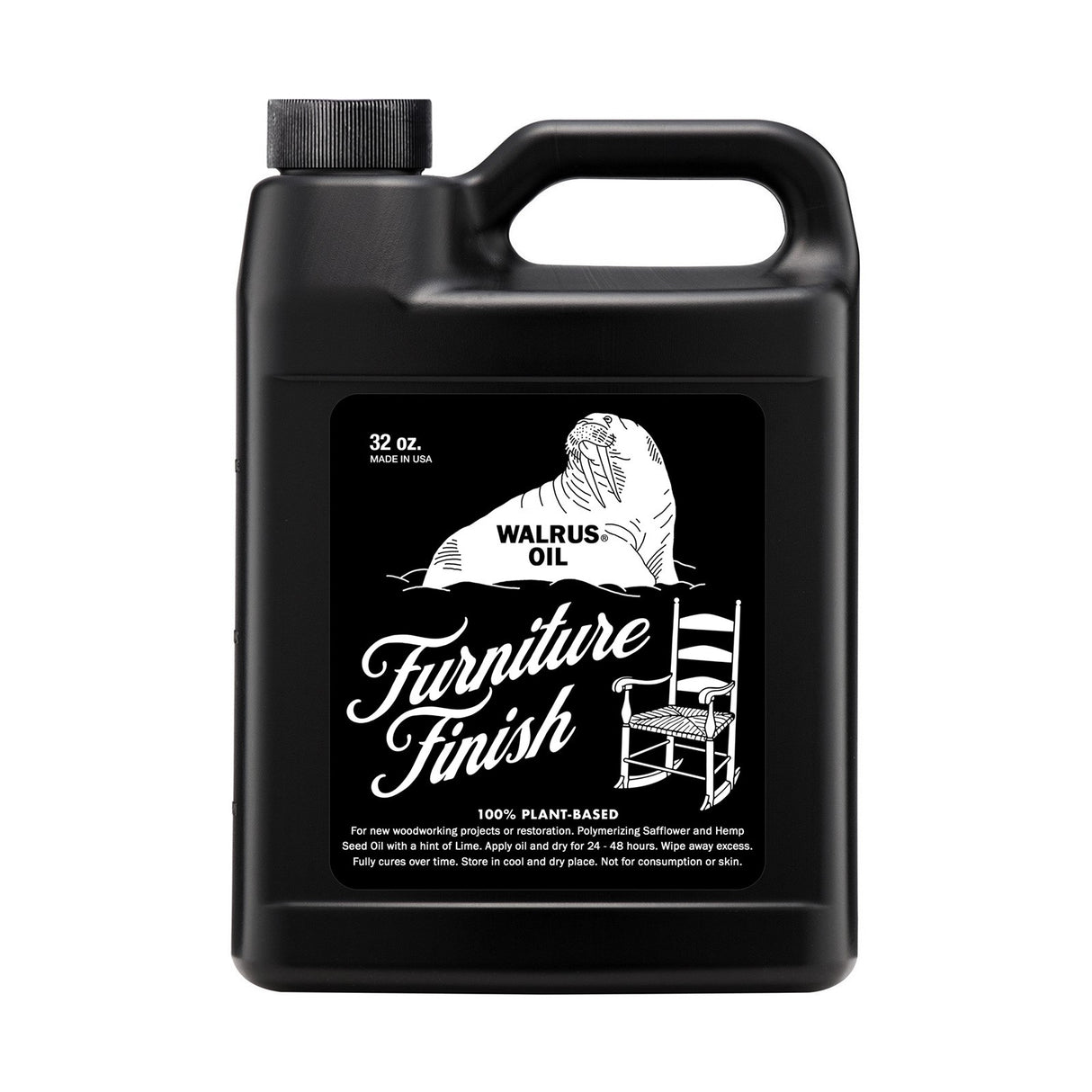 Walrus Oil Furniture Finish Danish Oil for hardwood furniture, non-toxic and easy to apply, available in 3 sizes