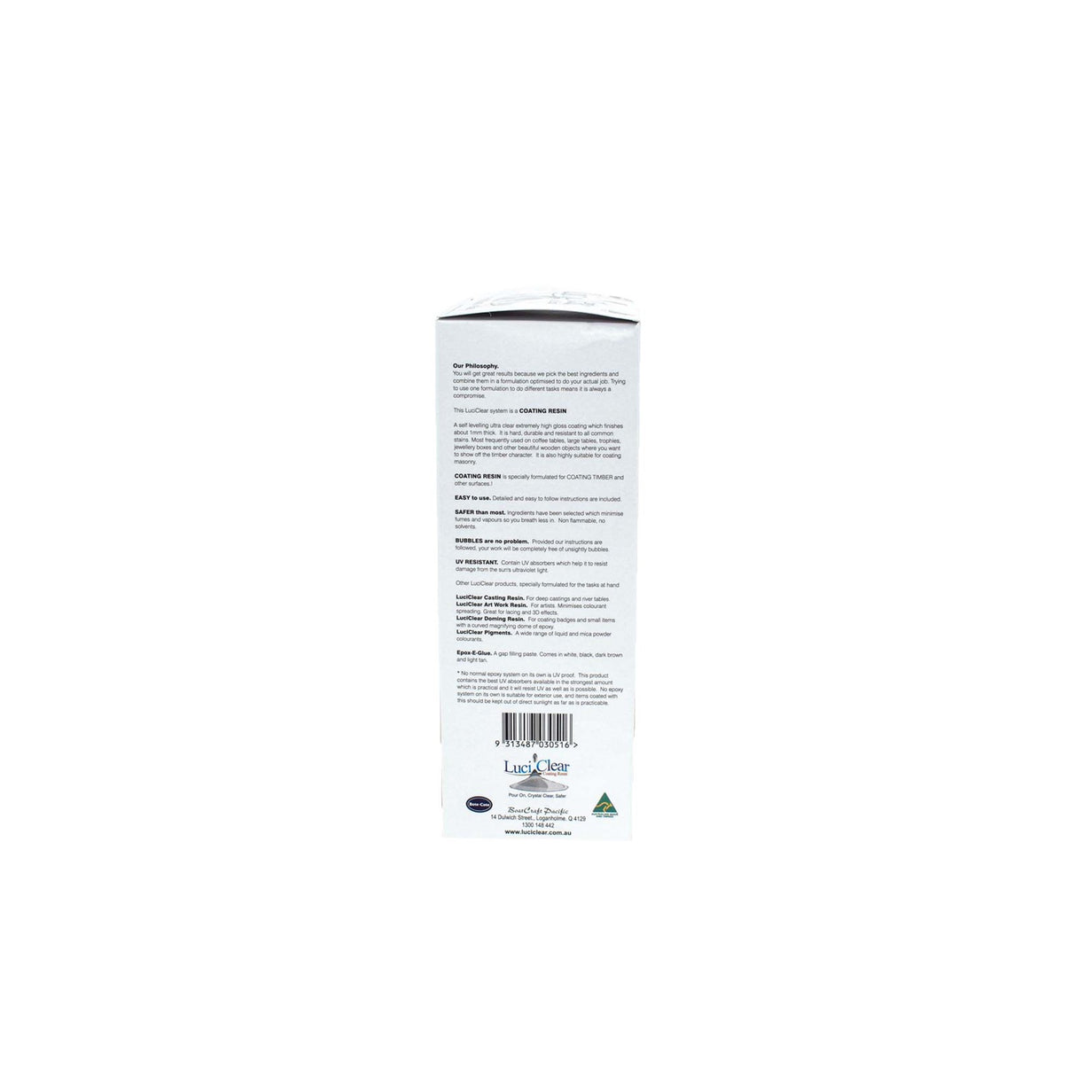 Australian Luci Clear Coating Resin for wood finishing - glossy clear resin on wooden surface