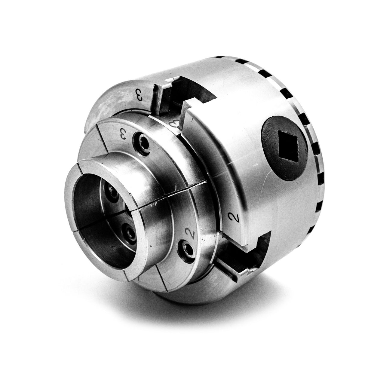 Torquata 75mm Mini Scroll Chuck for woodturning, compact and versatile woodworking tool