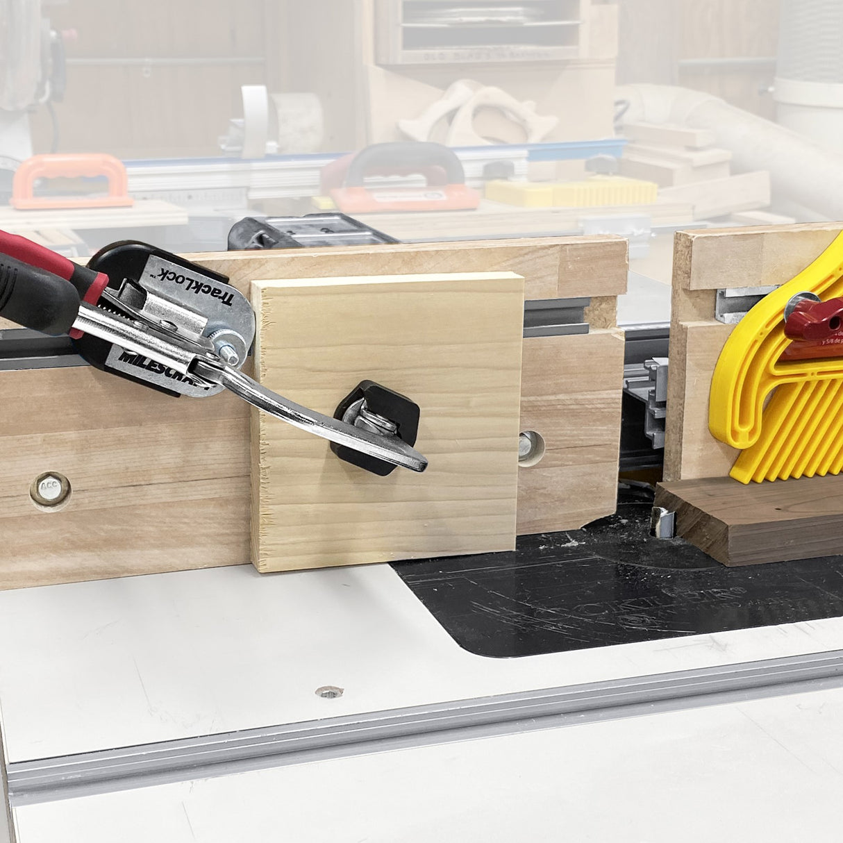 Milescraft TrackLock T-Track Clamp Base Conversion Kit in Australian woodworking store