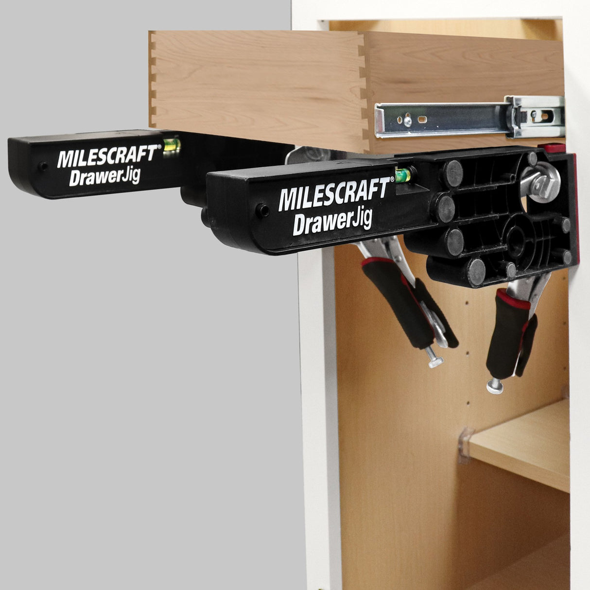 Milescraft DrawerJig for precise metal drawer runner installation