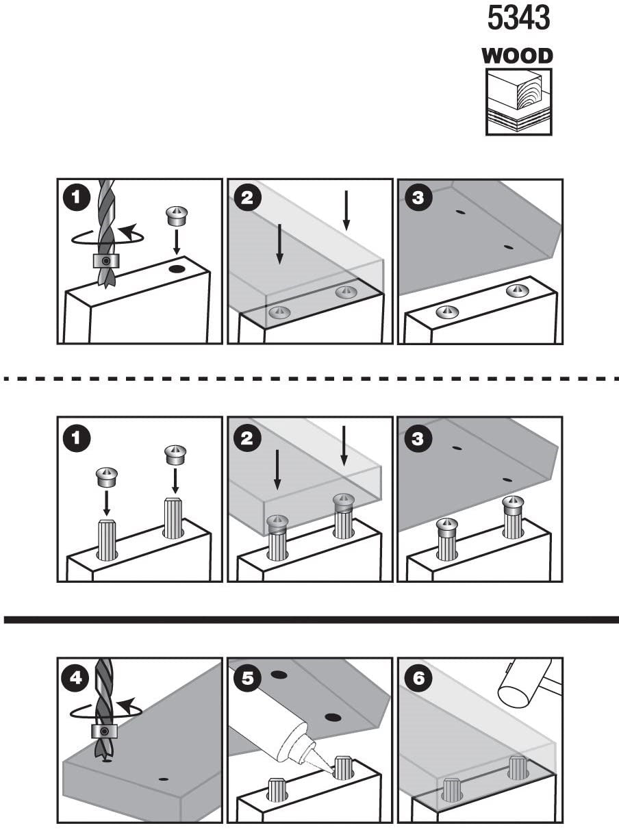 Milescraft Imperial Dowel and Tenon Centre Set, marking centre locations accurately for dowel holes and pins on joining board