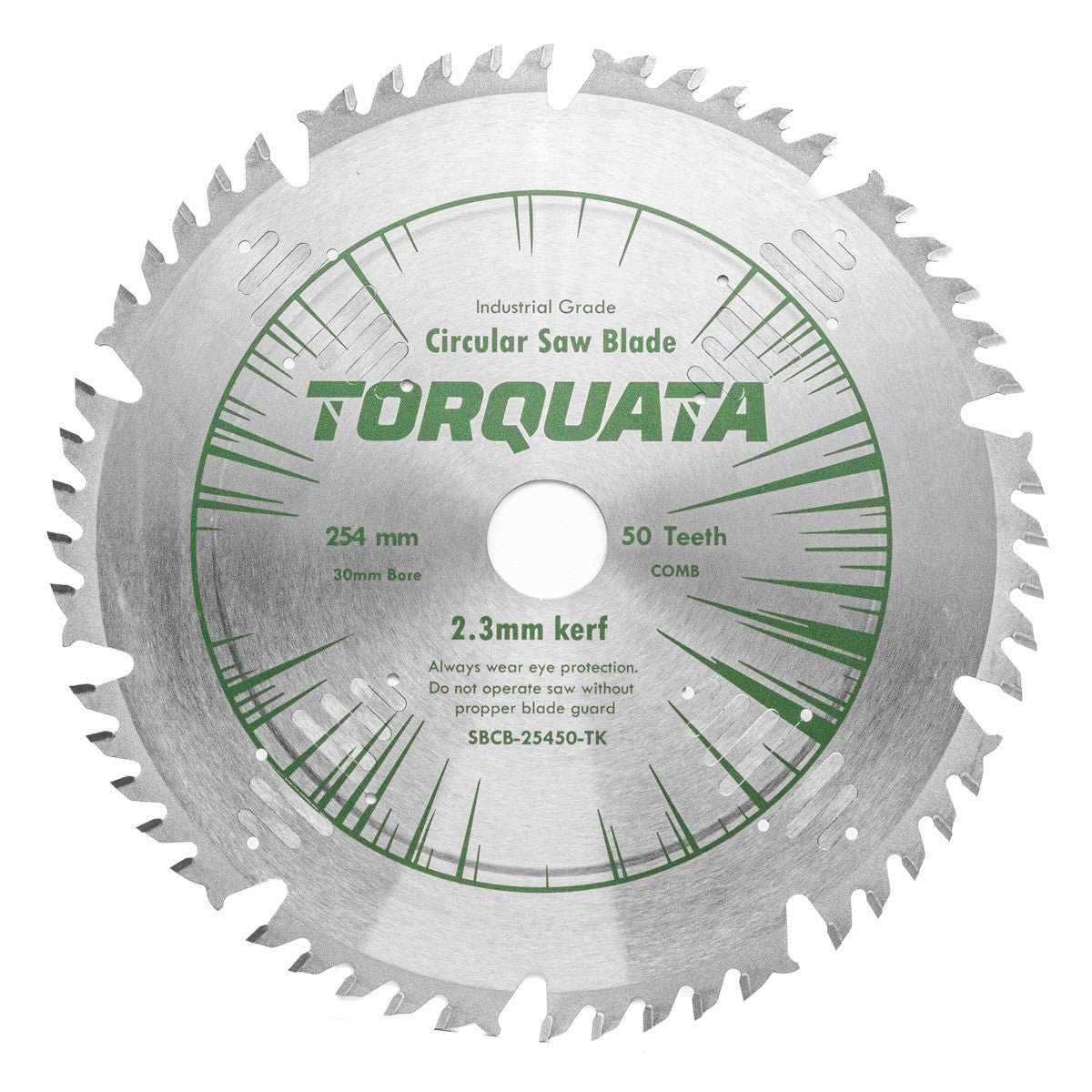 Torquata Thin Kerf Combination Circular Saw Blade in action on a table saw