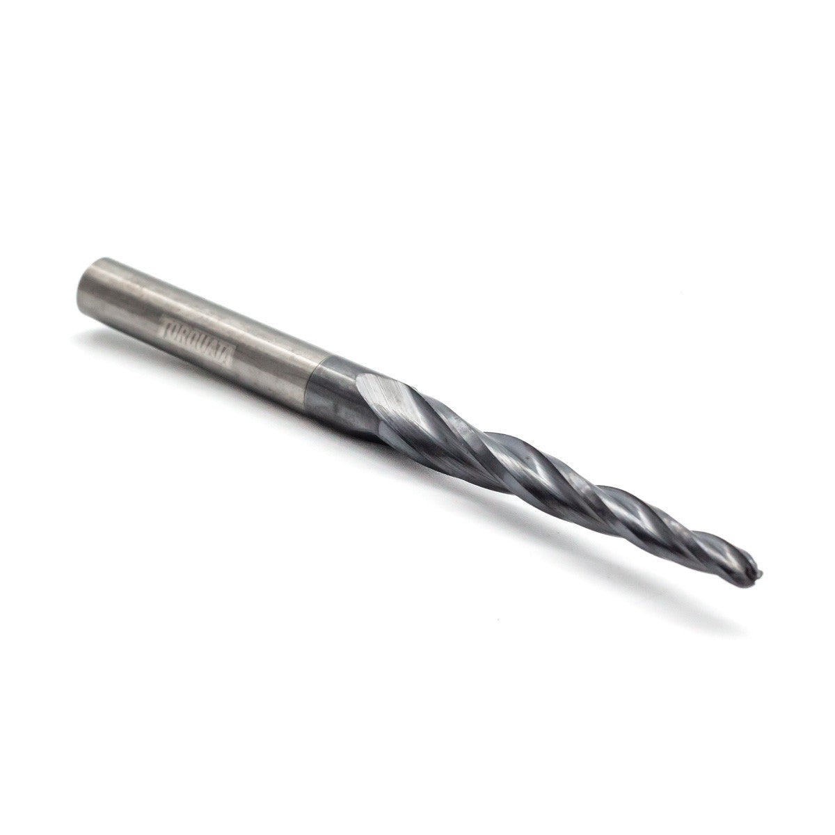 Torquata 1/4in Shank Triple Flute Tapered ZrN Coated CNC Bits for precise routing of plastics and non-ferrous materials