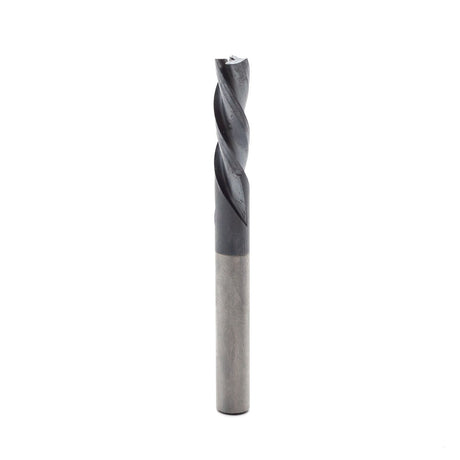 Torquata Triple-Flute 1/4in ZrN Coated CNC Router Bit in action on wood panel