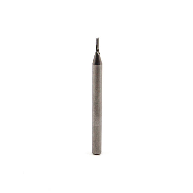 Torquata 1.5mm single-flute upcut spiral solid carbide CNC router bit for plastics and non-ferrous materials