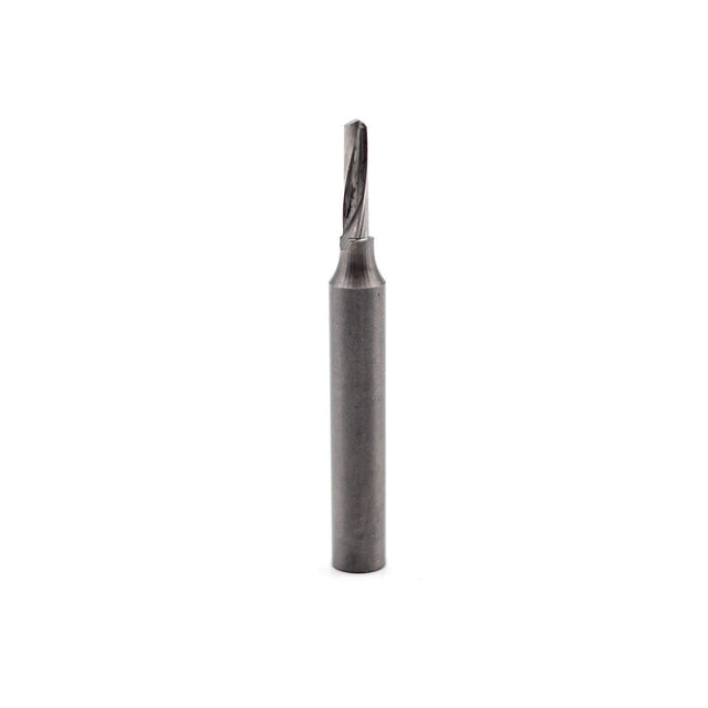 Torquata Single Flute Upcut Spiral CNC Router Bit 1/4in Shank - Ideal for routing plastics and non-ferrous materials