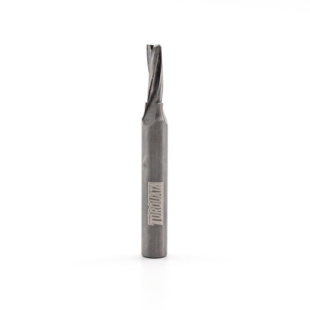 Torquata Triple-Flute Upcut Spiral CNC Router Bit in action on plastic and composite panel