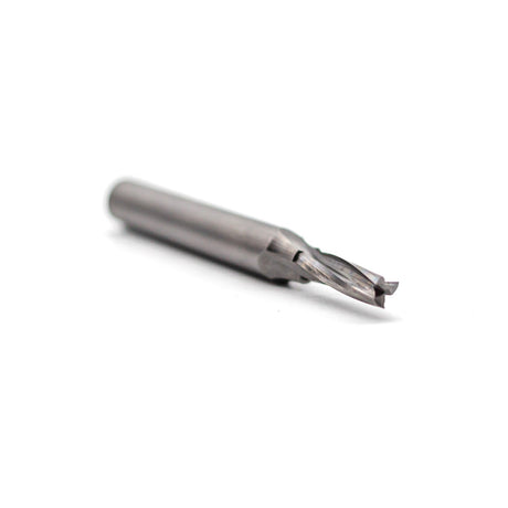 Torquata Triple-Flute Upcut Spiral CNC Router Bits showcasing solid carbide material on a 1/4in shank
