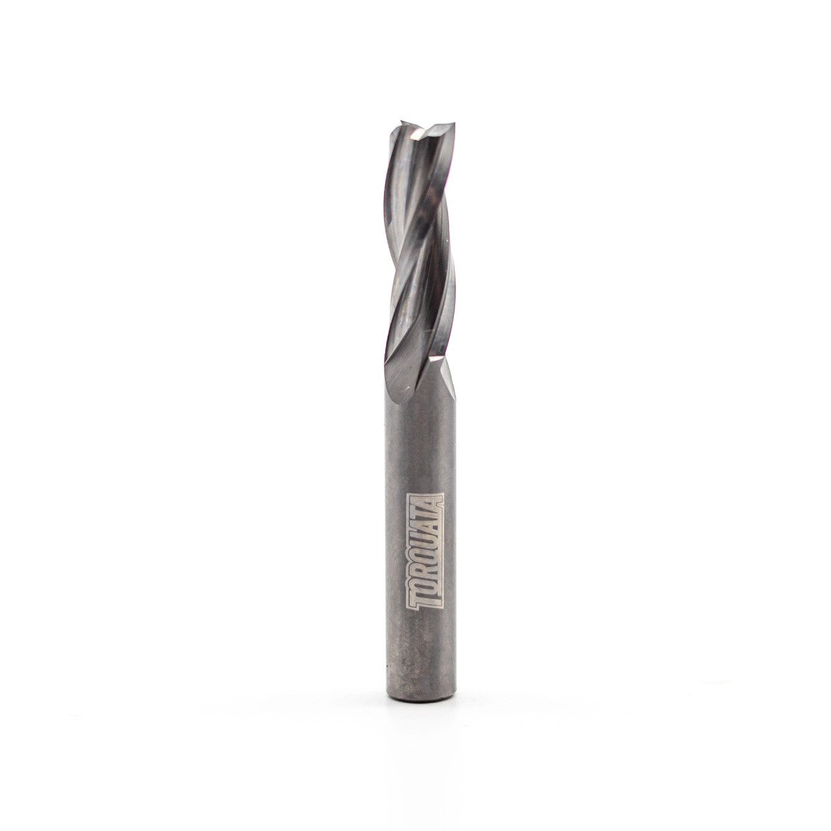 Torquata Triple-Flute Upcut Spiral CNC Router Bits 1/4in Shank cutting through material