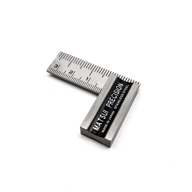 Matsui 50mm Stainless Steel Precision Square Metric & Kakume Scales from an Australian woodworking tools store