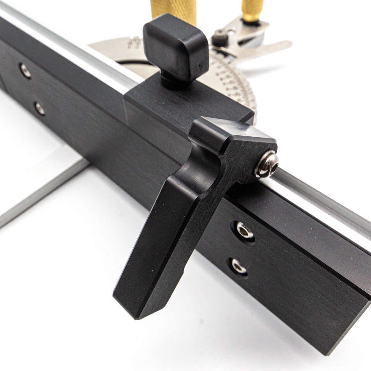 Torquata Mitre Guide with Aluminium Fence and Box Joint Accessory, precise crosscut angles and box joint jig in Australian woodworking store