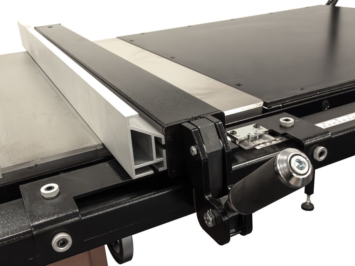 Sherwood 12in Cabinet Table Saw with 30in Fence Rails 2400W, angled view