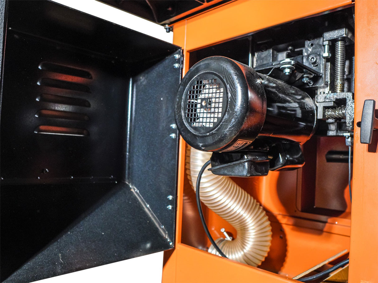 Sherwood 12in Cabinet Table Saw with 30in Fence Rails, showcasing its robust design and precision for woodworking tasks