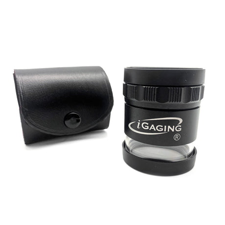 iGaging Optical Loupe Magnifier 10x LED with Leather Case, for fine detailed work