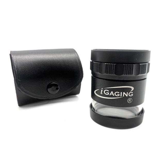 iGaging Optical Loupe Magnifier 10x LED with Leather Case, for fine detailed work