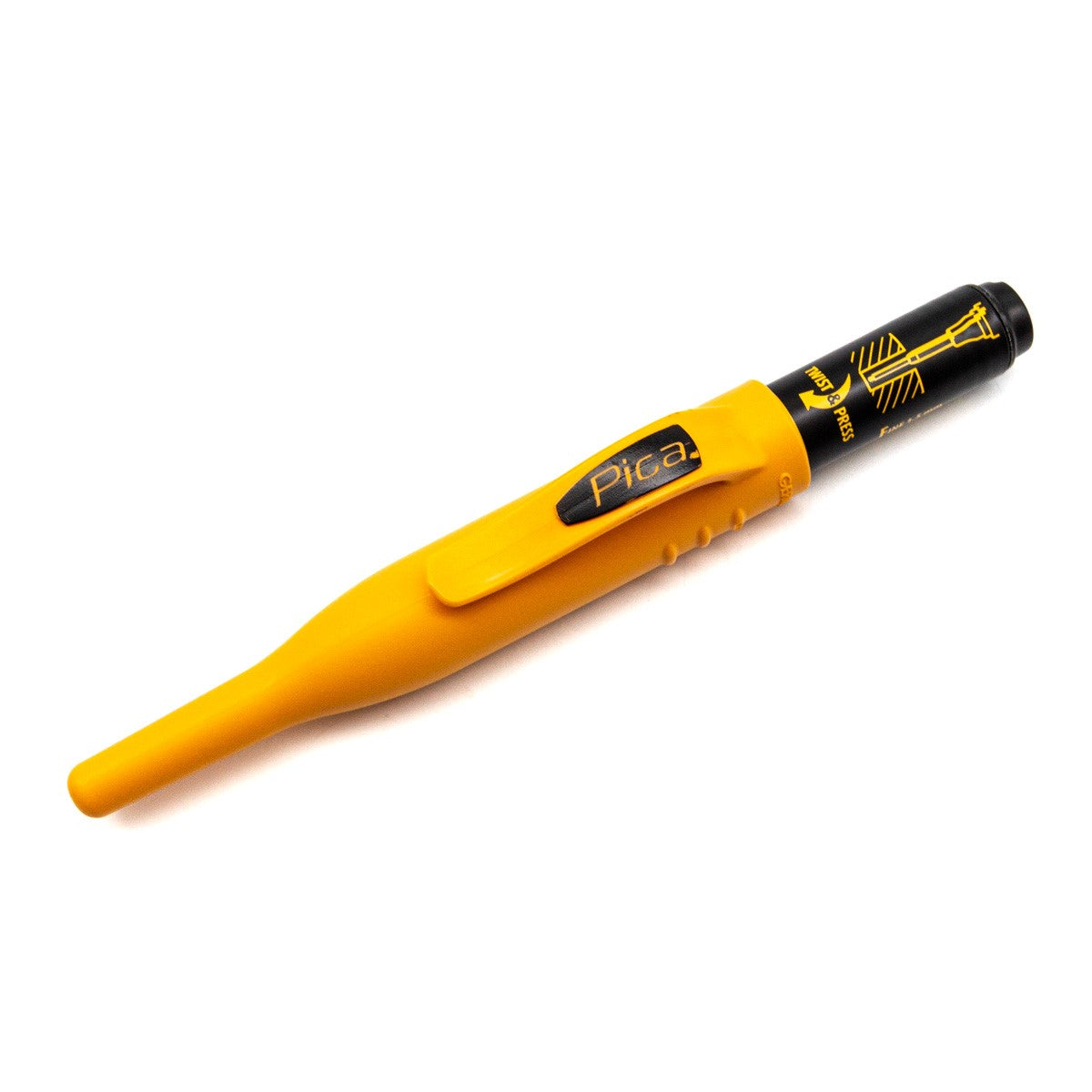 Pica Ink Deep Hole Marker with Adjustable Extended Tip in action, ideal for precise marking in tight spaces