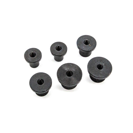 Milescraft Metric Dowel and Tenon Centre Finder Set of 6 in use on wood