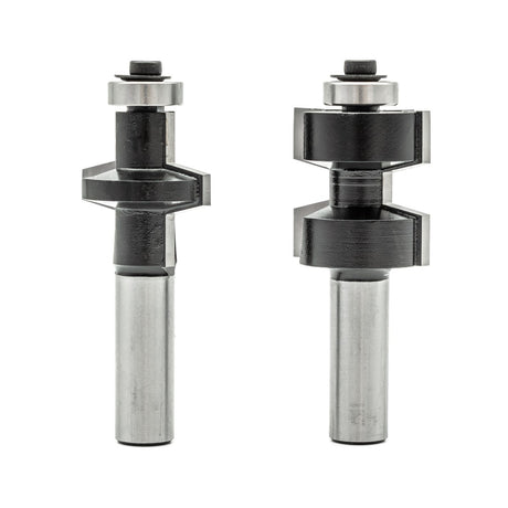 Torquata Bevel Glue Joint Router Bit Set in action on a woodworking project
