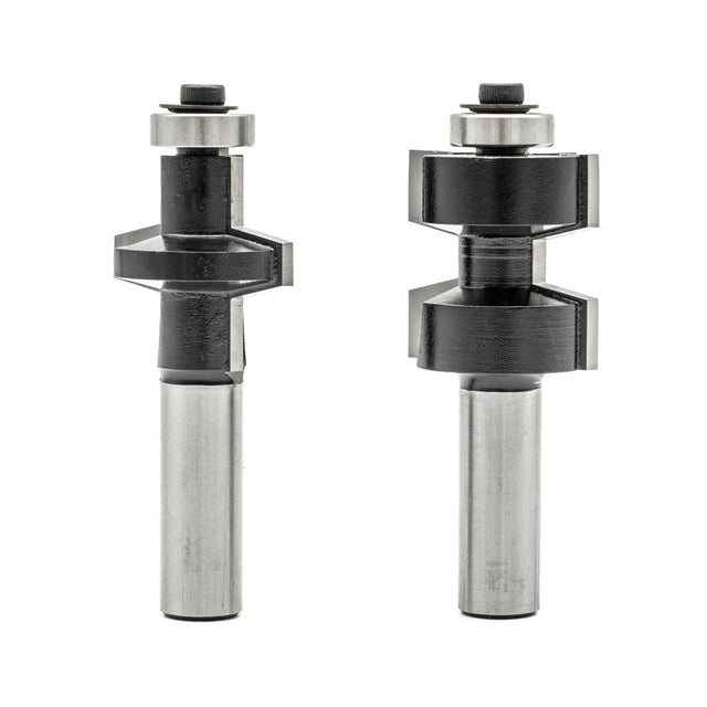 Torquata Bevel Glue Joint Router Bit Set in action on a woodworking project