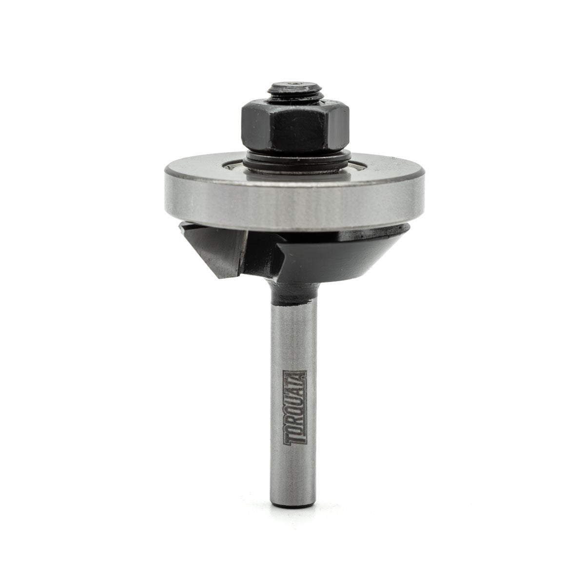 Torquata Laminate Mitre Joint Router Bit creating a 45° reverse bevel for seamless laminate corner joints