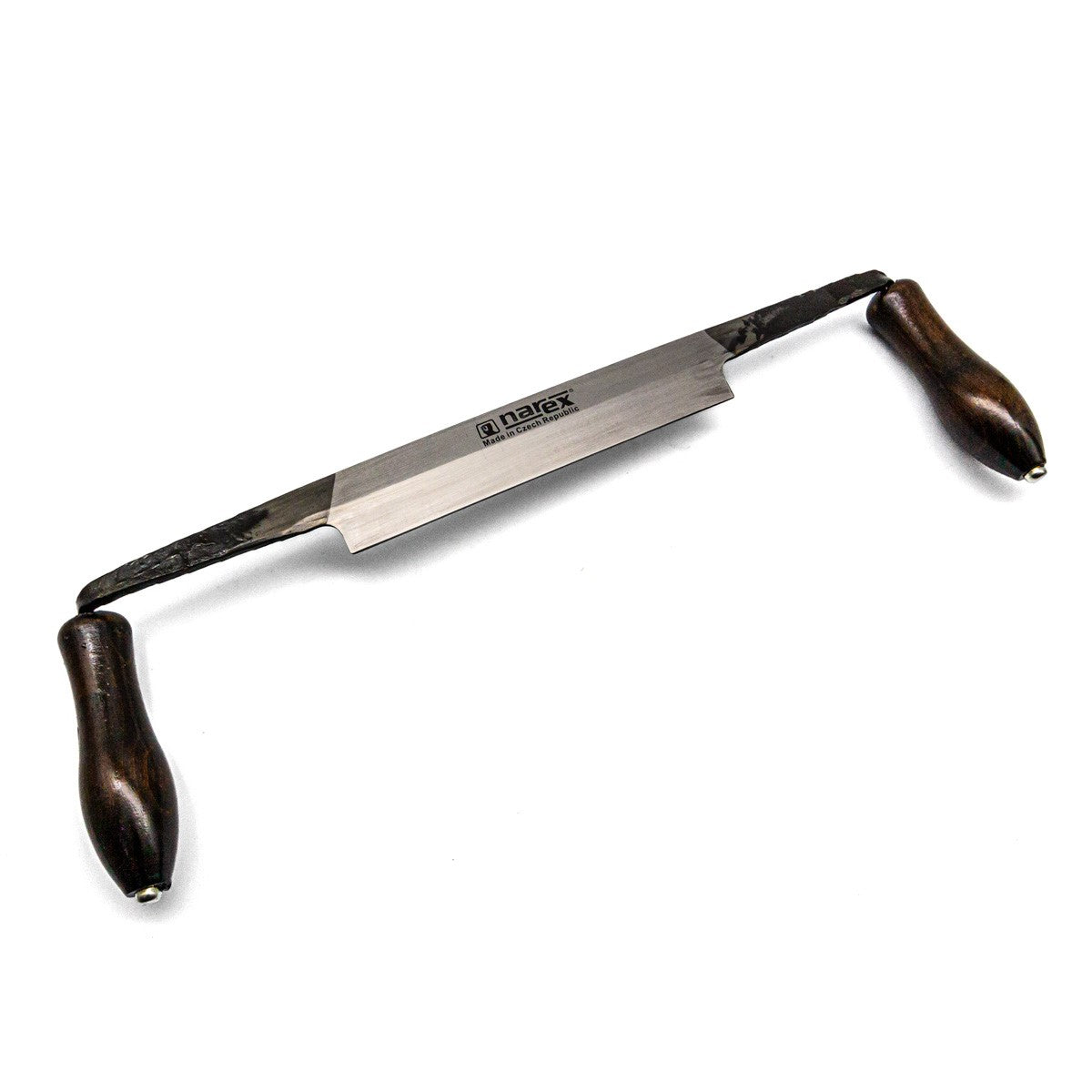 Narex Straight Drawknife with Beech Handle and Leather Cover, woodworking tool for shaping wood with precision