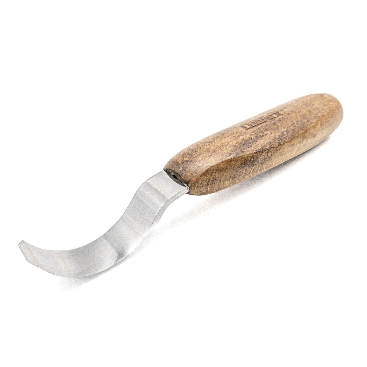 Narex PROFI Spoon Carving Knife Large Radius Right Handed woodworking tool in action creating a spoon
